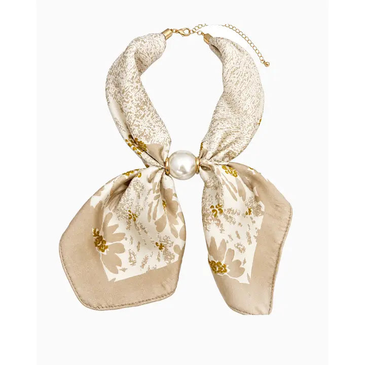 Pearl Accent Scarf Necklace