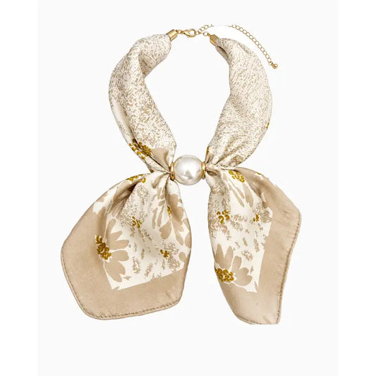Pearl Accent Scarf Necklace