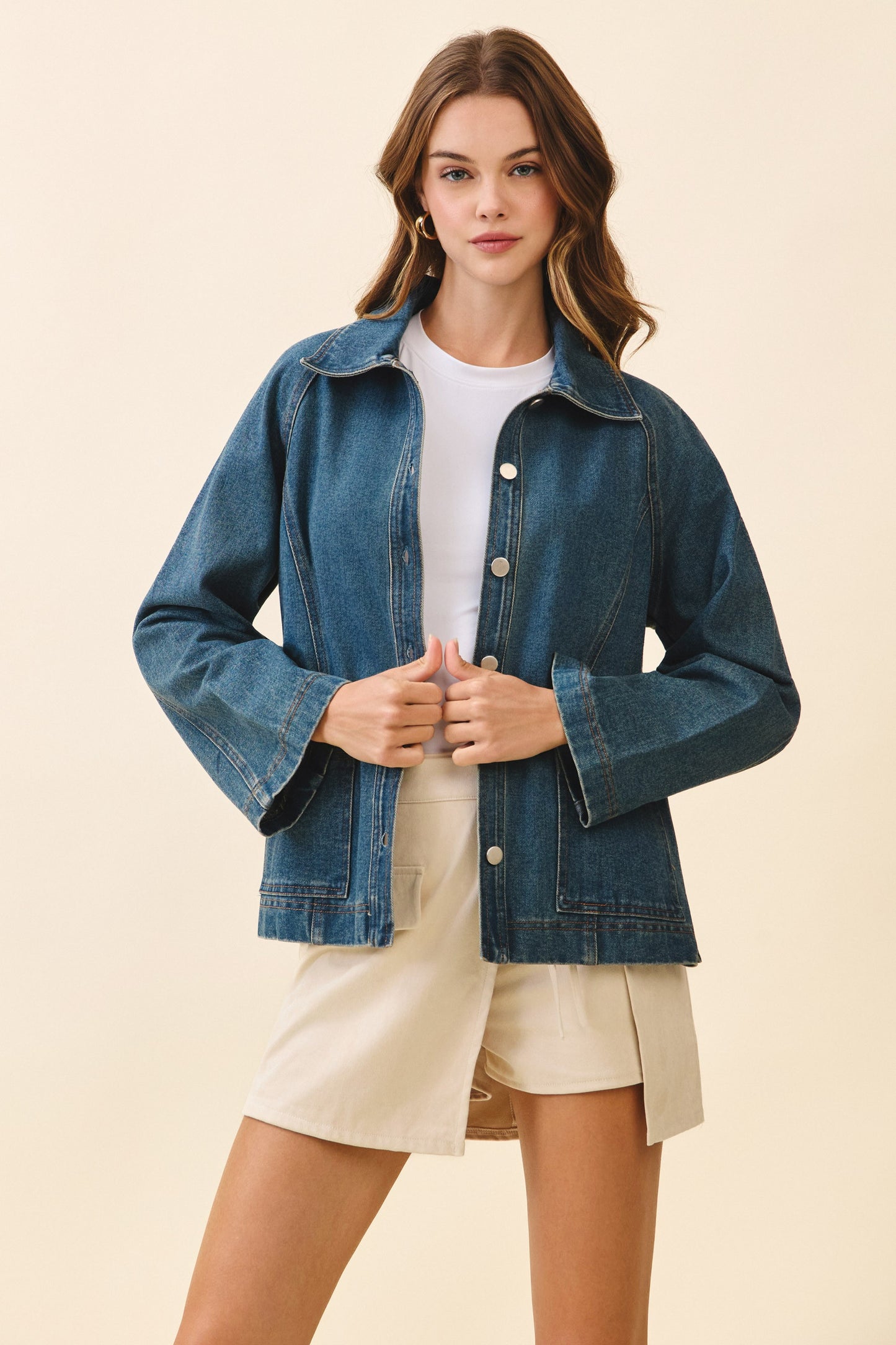 Wide Sleeve Denim Jacket