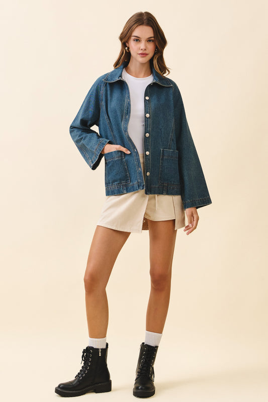 Wide Sleeve Denim Jacket