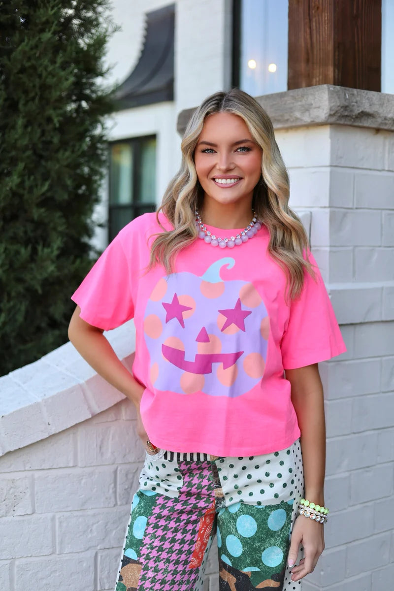 Jack-O-Lantern Crop Tee