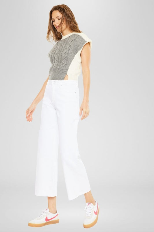 Gemma High Rise Crop Wide Leg Jeans