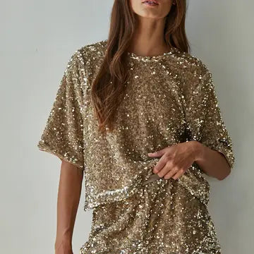 Saturday Lights Sequin Top