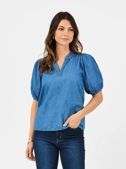 Lainey Chambray Top