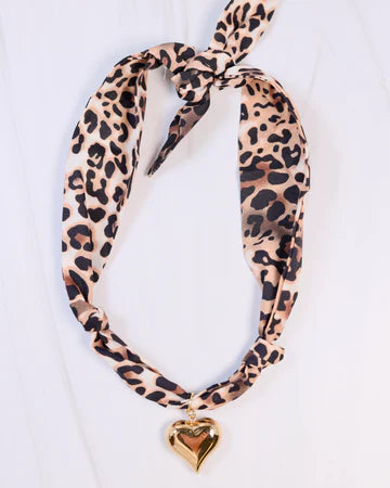 Nala Leopard Scarf Necklace