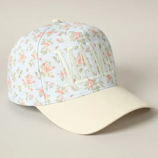 Mama Floral Embroidered Hat