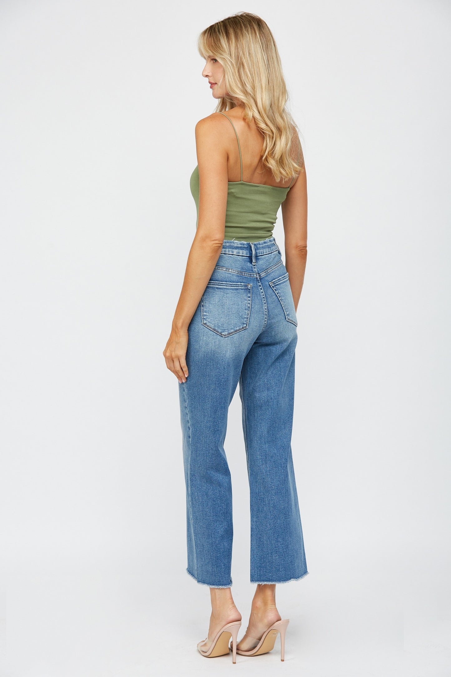 Super High Rise Stretchy Wide Leg Denim