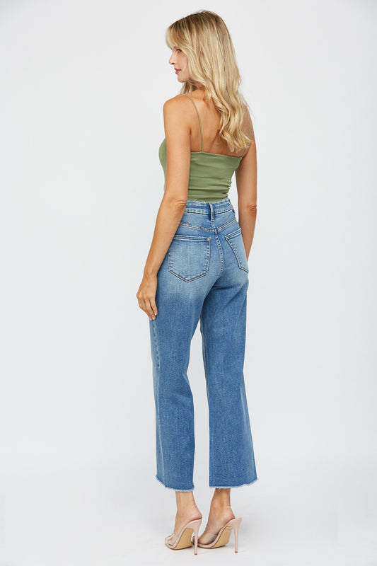 Super High Rise Stretchy Wide Leg Denim