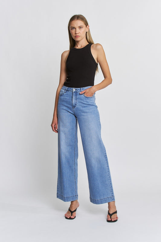 Trouser Hem Wide Leg Denim