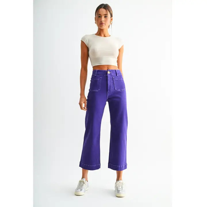 Winnie Wide Leg Cropped Jeans