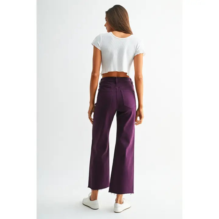 Gilly Gameday Cropped Raw Hem Jeans