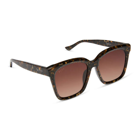 Meredith Glitter Tortoise Diff Sunglasses