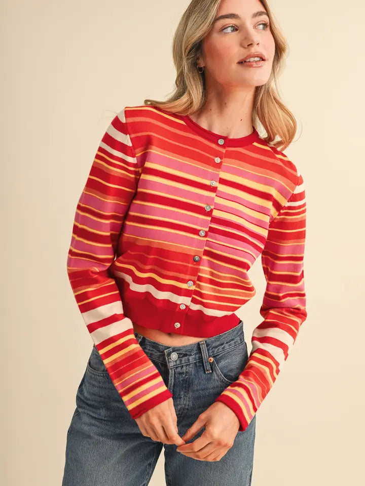 Dani Striped Cardigan