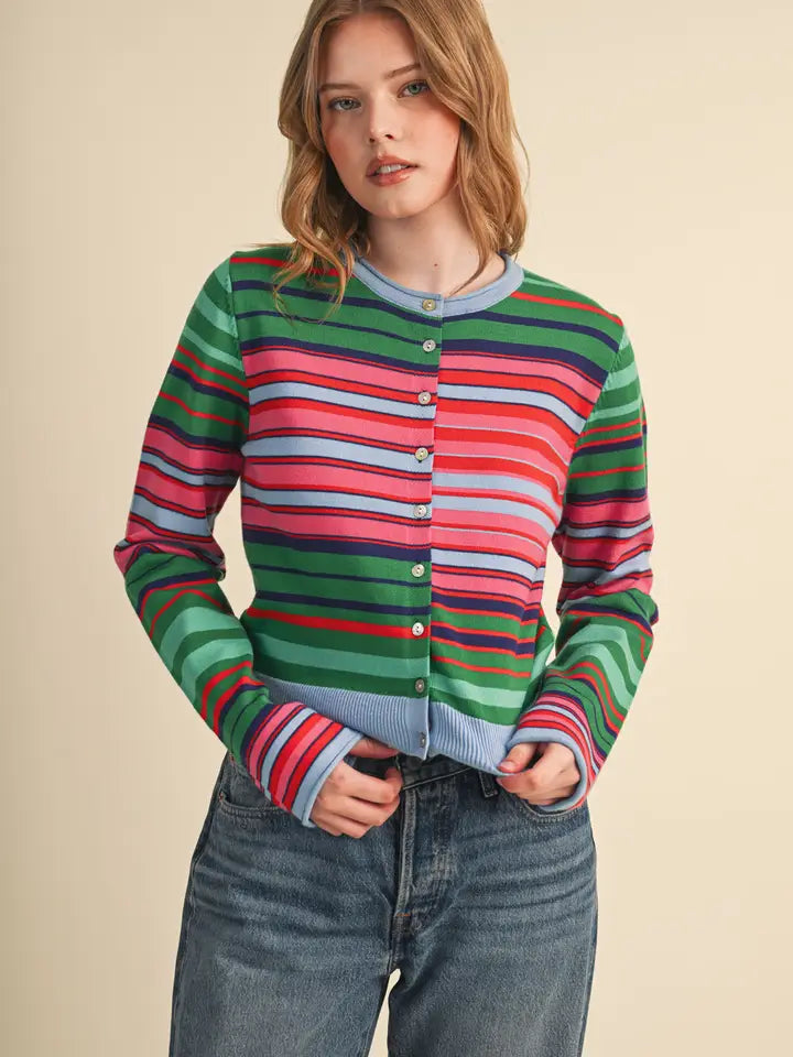 Dani Striped Cardigan