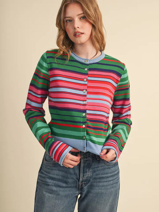 Dani Striped Cardigan