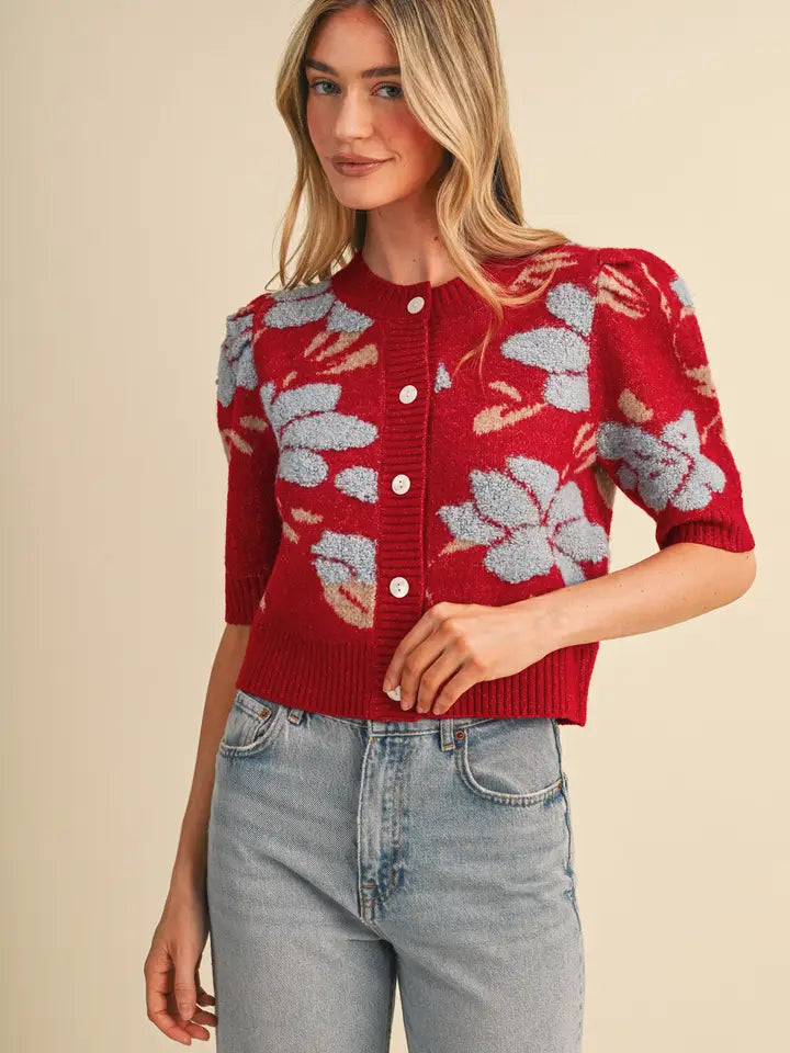 Kira Floral Cardigan Top