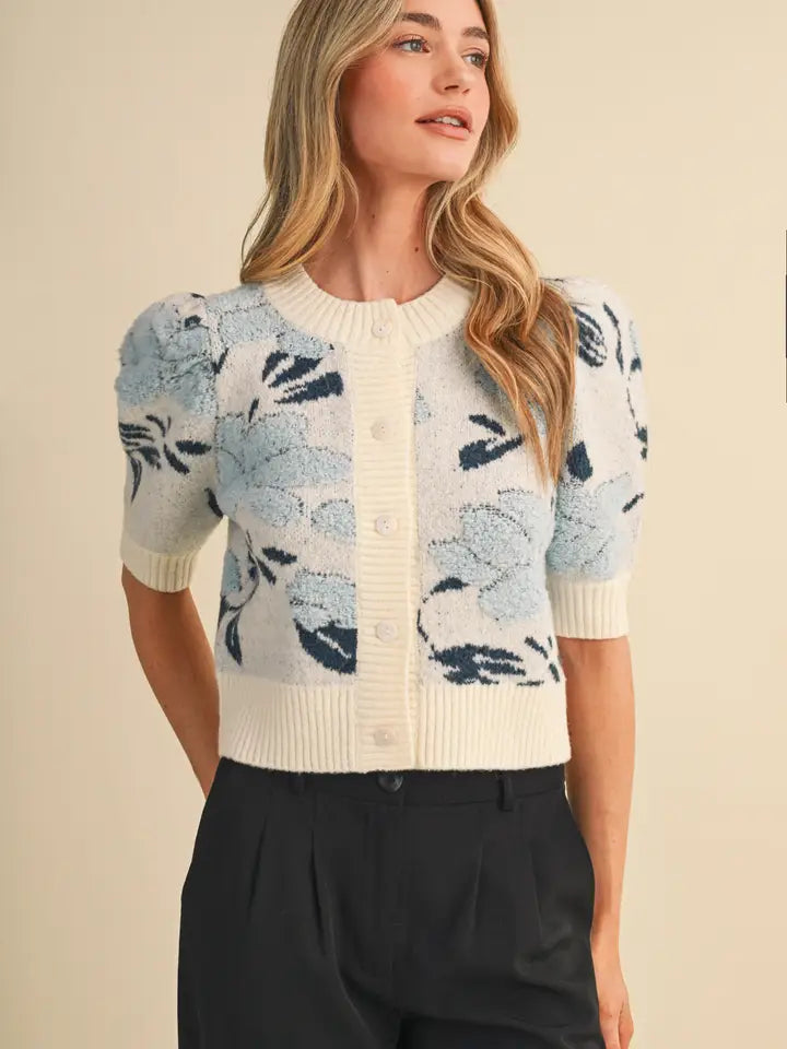 Kira Floral Cardigan Top