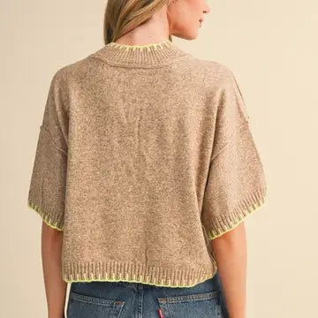 Luna Contrast Stitch Sweater