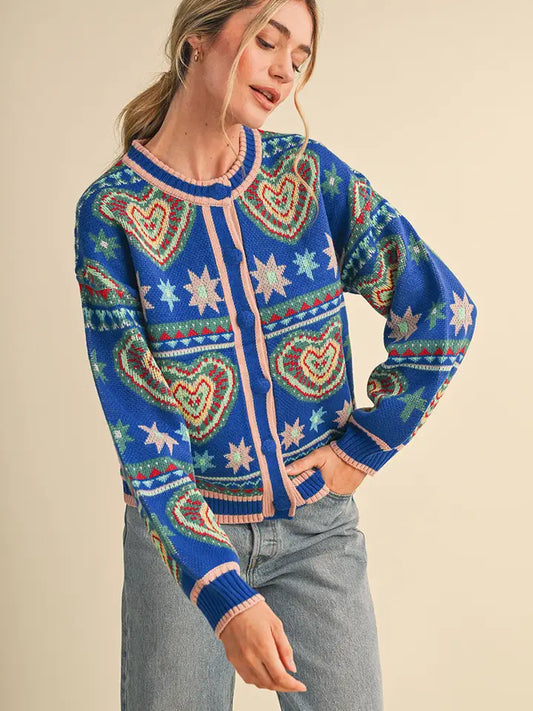 Colorful Heart Cardigan