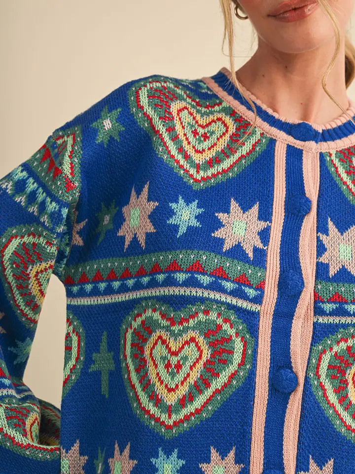 Colorful Heart Cardigan