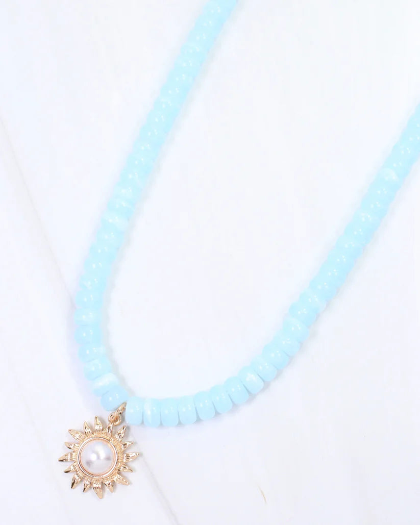 Abbigail Beaded Flower Necklace