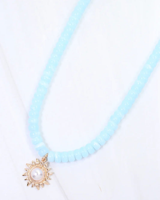 Abbigail Beaded Flower Necklace
