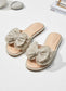 Pleated Bow Sandals