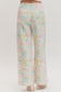 Amanda Pastel Floral Wide Leg Pants