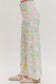 Amanda Pastel Floral Wide Leg Pants