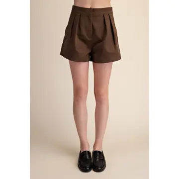 Pleated A-Line Shorts