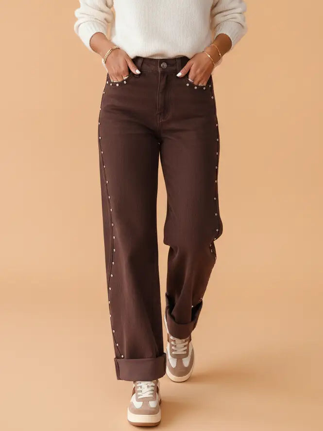 Sylvie Side Stud Jeans
