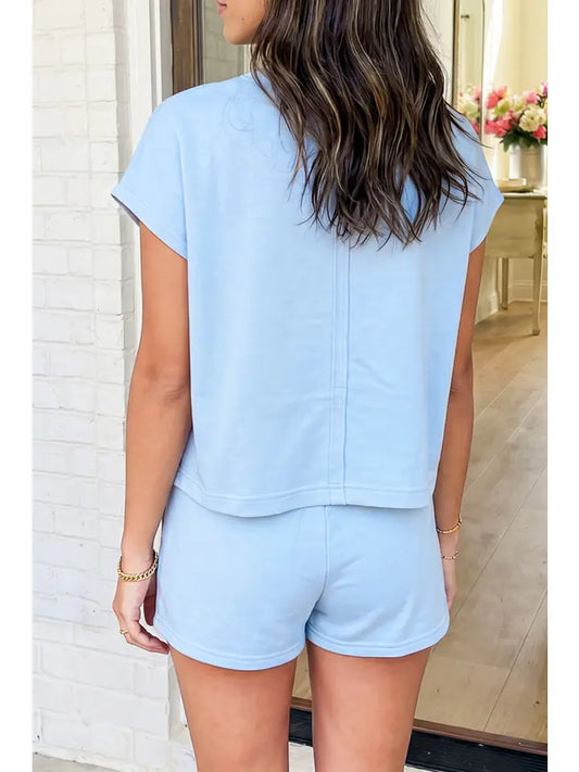 Larissa Polo Top & Shorts Knit Set