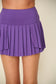 High Waisted Pleated Skort