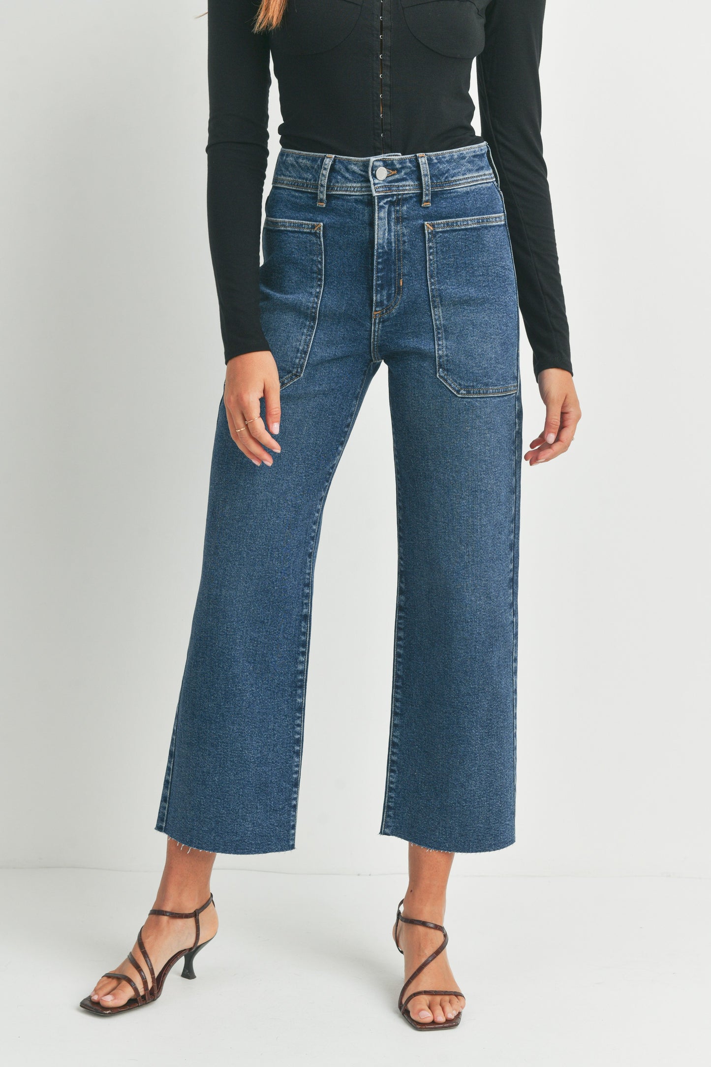 Hr Utility Wide Leg Denim Jean