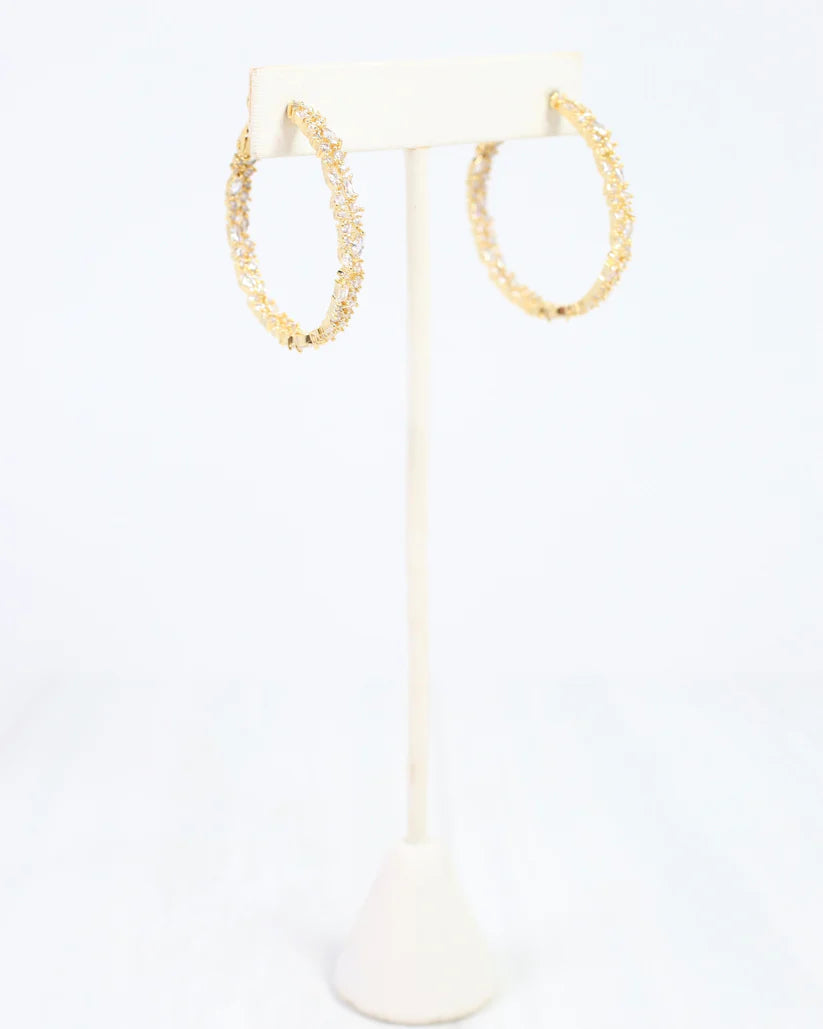 Shelby CZ Hoop Earrings