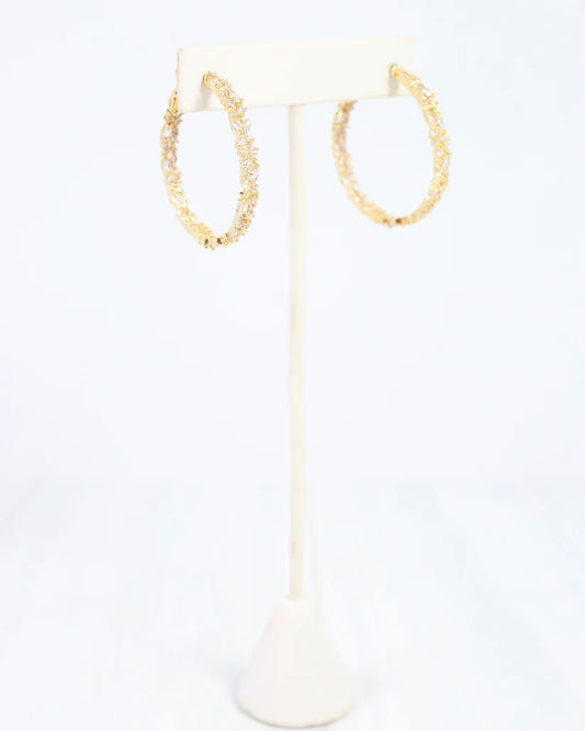 Shelby CZ Hoop Earrings