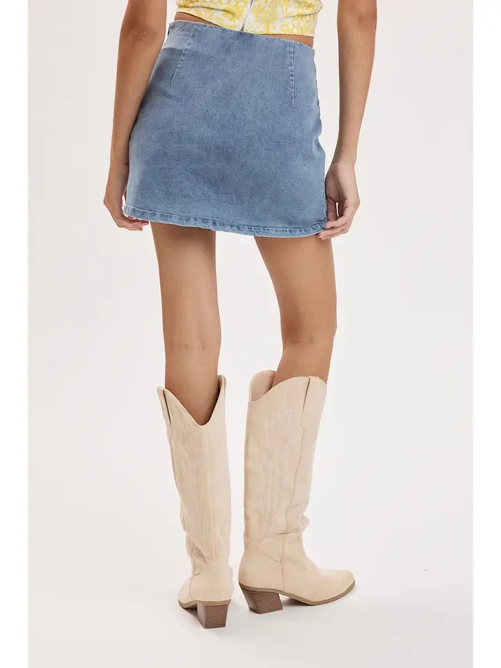 Dalia Denim Mini Skort