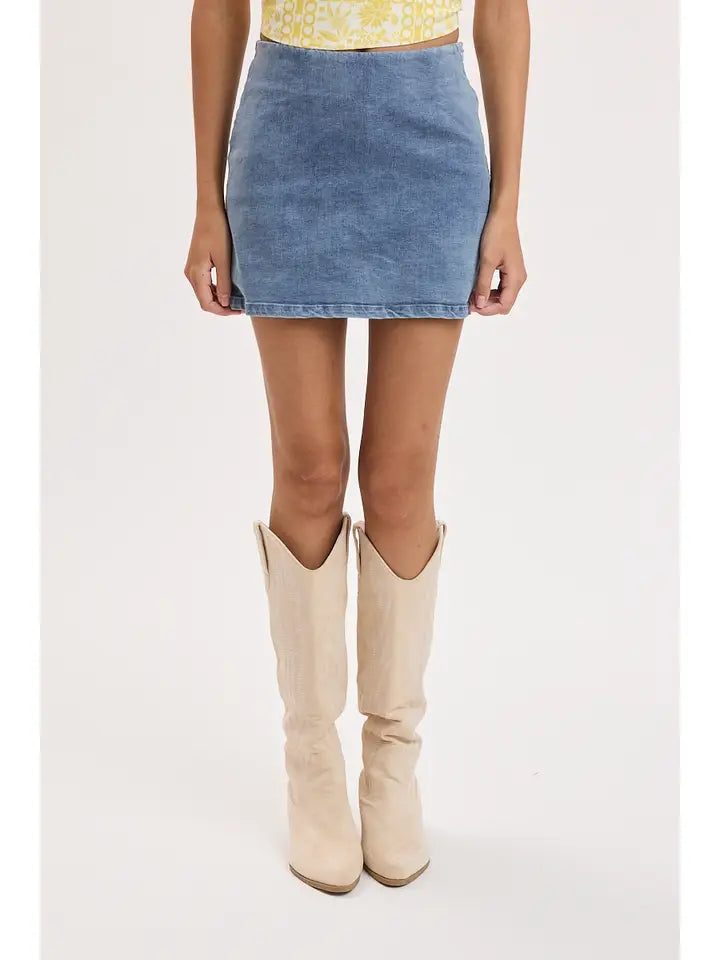 Dalia Denim Mini Skort
