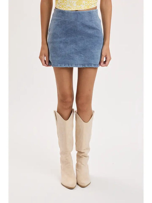 Dalia Denim Mini Skort