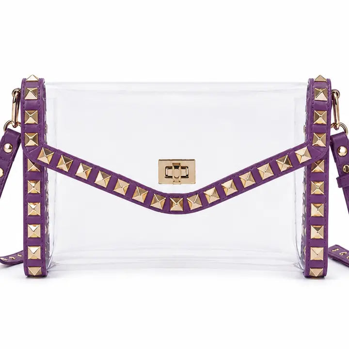 Sloane Stud Crossbody Clear Bag