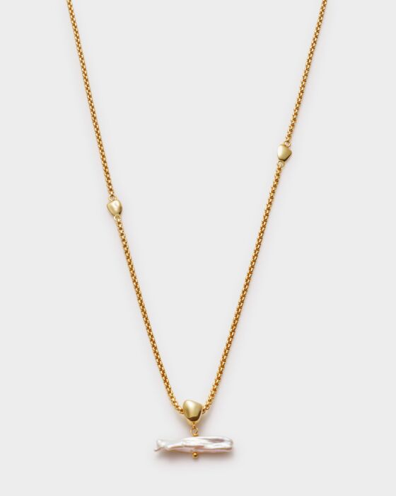 Sol Pearl T-Bar Necklace