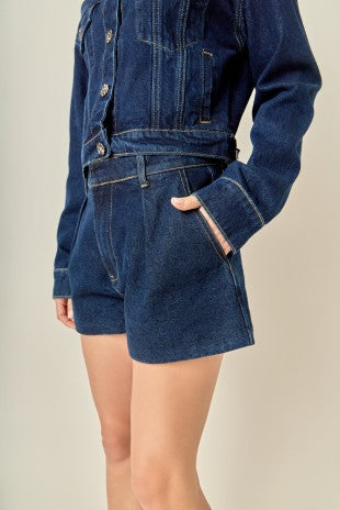 Harden High Waisted Denim Shorts