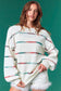 holiday sweater, christmas sweater, long sleeve sweater, striped christmas sweater