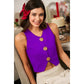 Shawna Gold Button Sweater Vest