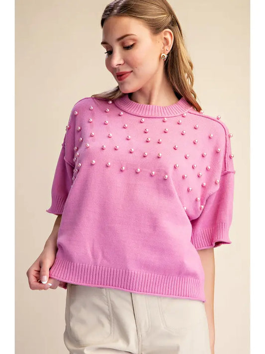 Holly Pearl Embellished Sweater