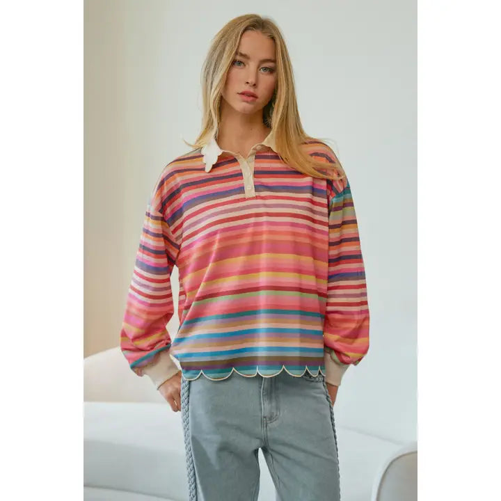 Celestine Striped Top