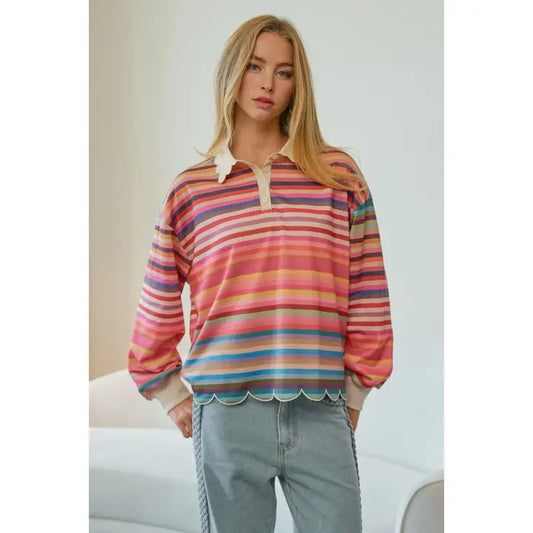 Celestine Striped Top
