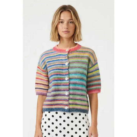 Striped Rainbow Cardigan