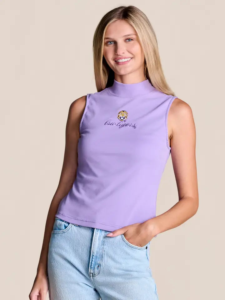 The Lineup Mock Neck Tank