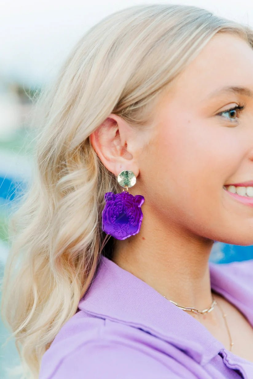 Tiger Head Earrings